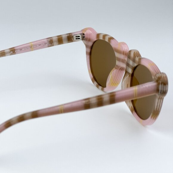 Burberry JB4355 397273 KIDS BRAND NEW Sunglasses Check Pink Bronze Round Unisex - Picture 10 of 11